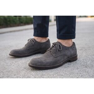 1901 Nordstrom Mens Gray Suede Derby Shoes Lace Up Oxford Size 11.5 M